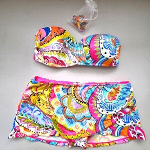 Anne Cole Multicolor Bandeau Bikini